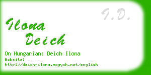 ilona deich business card